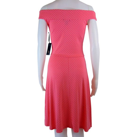 U.S. Polo Assn Pink Polka Dot Dress Size S (NEW) - Picture 2 of 4